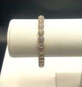 Dazzling 18 Kt Gold Plated 12.5 Ctw Lab Smulated Diamond Tennis Bracelet