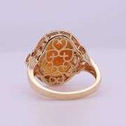 Striking 14K Opal and Diamond Ring