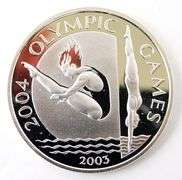 2003 Samoa Sisifo $10 Silver Olympic Games Coin
