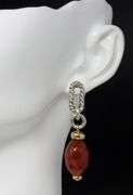 Trendy David Yurman Carnelian Figaro Bijoux Dangle Earrings