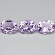 Matched! 3 piece 9.99ct full fire lavender Amethyst set