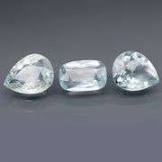 Frosty! 5.15ct set of real Brazilian Aquamarines!