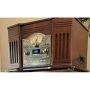 7-in-1 Turntable with Handmade Wooden Exterior