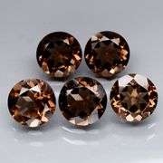 Full 5 piece 12.72ct set of Smoky Quartz solitaires!