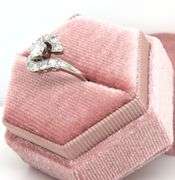 14kt White gold 0.50ctw round brilliant cut single cut diamond ring