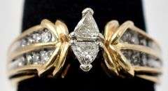 Gorgeous 14k Yellow Gold Diamond Ring.