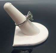 Sparkling 14 K White Gold Plate 5 Ct VVs1 Lab Simulated Diamond Ring