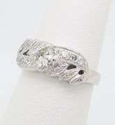 Vintage Diamond Ring Crafted in 14k White Gold