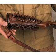 Leather Cheek Rest Buttstock Pouch with Ammo Holder