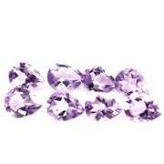 Stunning 11.28ct matched pear cut real Brazilian Amethyst set