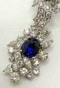 investment quality natural Sapphire and diamonds earrings, 2 inch tall and very large