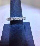 STUNNING 14K WHITE GOLD NATURAL DIAMOND WEDDING BAND