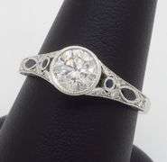 Designer Sylvie Diamond & Blue Sapphire Ring