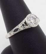 Designer Sylvie Diamond & Blue Sapphire Ring