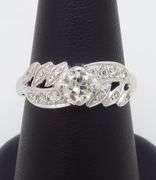 Vintage Diamond Ring Crafted in 14k White Gold