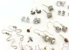 Group lot of Vintage 925 sterling silver earrings