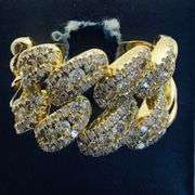 Men's 14K Yellow Gold Multi-Row Diamond Ring – 2.3 Carats