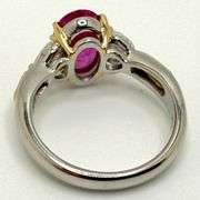 GIA certified large very fine Ruby and diamond ring in white and PT100 gold, size 6.5