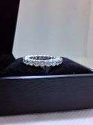 STUNNING 14K WHITE GOLD NATURAL DIAMOND WEDDING BAND