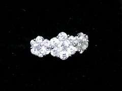 ELEGANT 14K YELLOW GOLD FLOWER CLUSTER DIAMOND RING