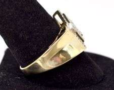 Men's Diamond Set Star Ring in 10K Yellow Gold