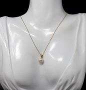 14kt Yellow Gold 9mm Pearl Pendant on Chain
