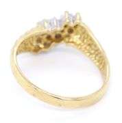 Sweet Little 19K YG Diamond Cluster Ring