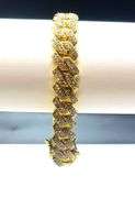 55 Ctw Impressive 40.1 Gram 14Kt Yellow Gold Plated Miami Cuban Link Bracelet