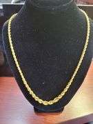 DELICATE 18K YELLOW GOLD ROPE CHAIN