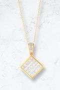 Gorgeous 18kt YG Invisible Set Diamond Pendant