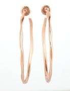 Ippolida Rose Plated Hammered Hoops