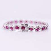 Stunning Burmese Ruby and Diamond Bracelet