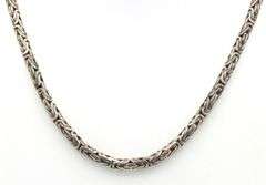 Vintage 925 sterling silver byzantine chain necklace
