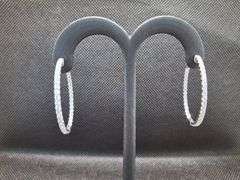 INSIDE OUT 14K WHITE GOLD HOOP EARRINGS
