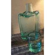 Hand-Blown Bedside Water Carafe and Drinking Glass