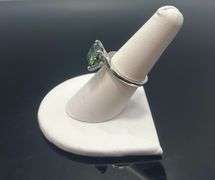 Sparkling 14 K White Gold Plate 5 Ct VVs1 Lab Simulated Diamond Ring