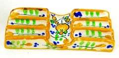 Vintage Spanish Pottery Inkwell & Pen Holder