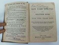 1857 New York Almanac & Weather Book