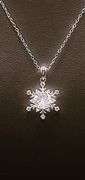 Sparkling 2 Ct. Lab Simulated Diamond Snowflake Pendant Necklace