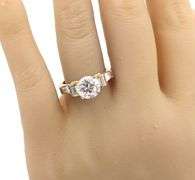 Dazzling Yellow Gold Cubic Zirconia Engagement Ring