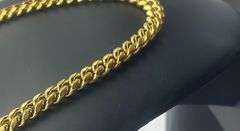 Huge 113.5 Gram 18 Kt Gold Plated Cuban Curb Link Necklace