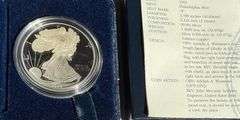 1995 P Silver Eagle With box an paper