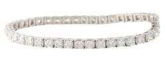 6.30ctw Round Diamond Tennis Bracelet in 18K