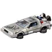 Michael J. Fox Christopher Lloyd Signed Back to the Future 1:24 DeLorean Car