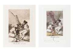 Special Pair of Signed Salvador Dali With Matching Francisco Goya Etching