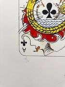 Rare Salvador Dali Pencil Signed Lithograph Ace of Clubs From 'Playing Cards' Suite