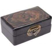 Black Dragon Wooden Jewelry Box with Lock