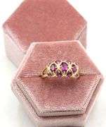 Handsome Yellow Gold Pink Topaz Ring