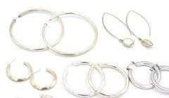 Group lot of Vintage 925 sterling silver earrings