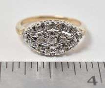 Beautiful 14K Yellow and White Gold Diamond Ring